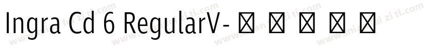 Ingra Cd 6 RegularV字体转换